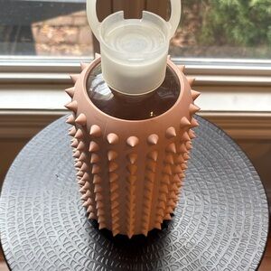 bkr big Spiked Glass Bottle w lid